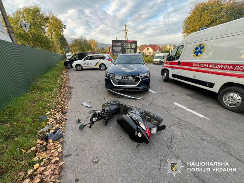У Тячеві в ДТП травмувалися 14-річна водійка мопеда та її 13-річна пасажирка